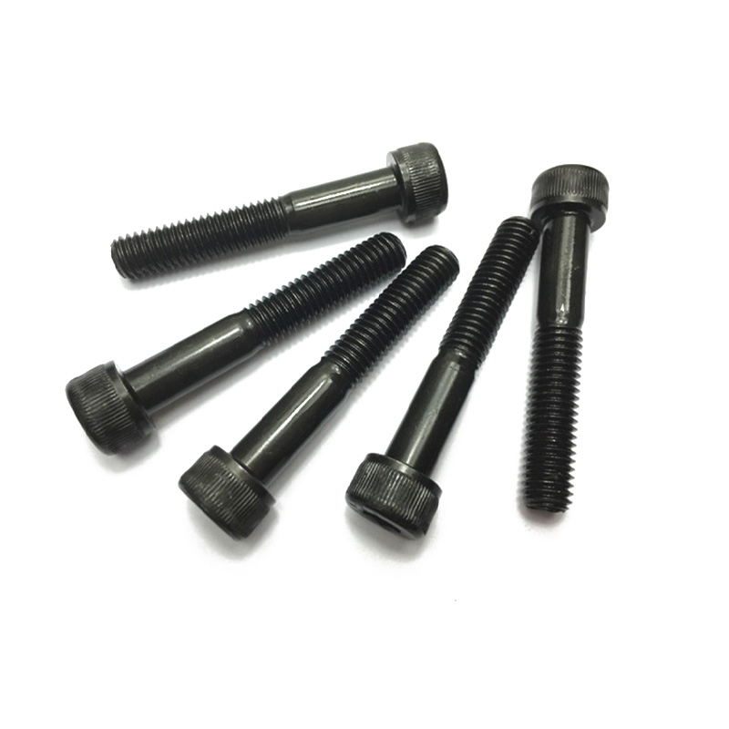 Zwarte half-thread zeshoekige socketschroef